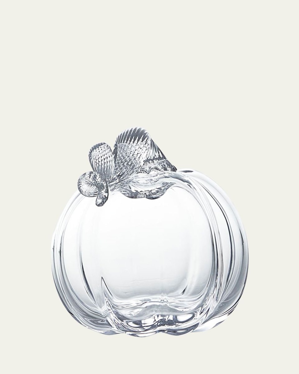 Small Glass Pumpkin with Twisted Stem